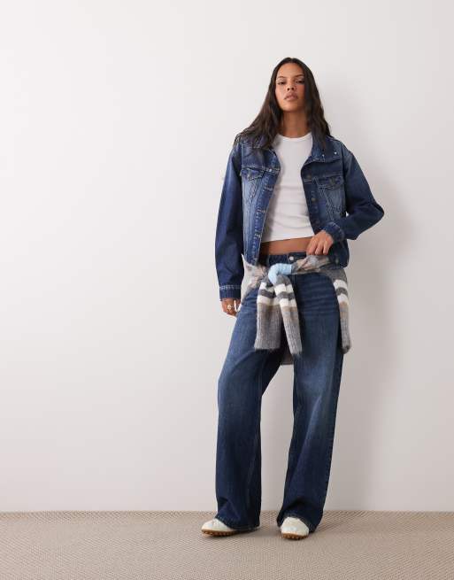 Cotton On denim jacket in grazed blue , 3 of 4