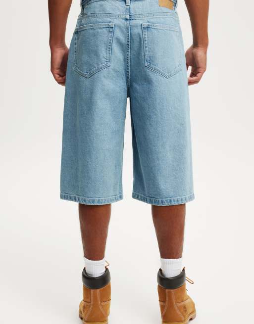 Cotton On - Denim jort in sport blauw