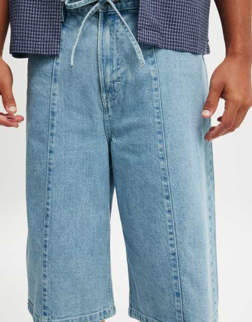 Cotton On - Denim jort in sport blauw