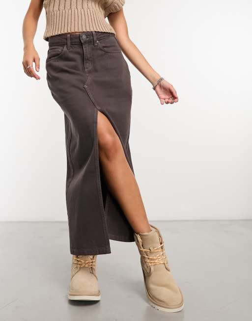 Brown skirt cotton on sales