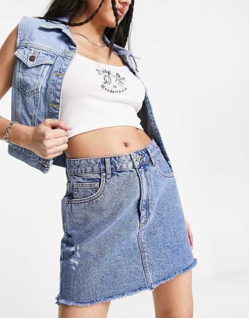 Cotton on hotsell jean mini skirt