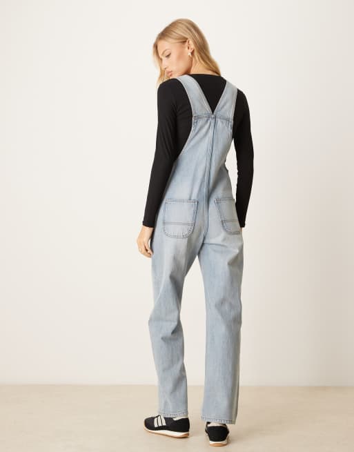 Cotton On denim overalls in blue, 3 of 4