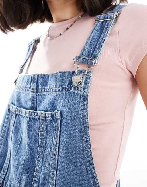 Cotton On - Denim tuinbroek in zoutwater blauw, 3 van 4