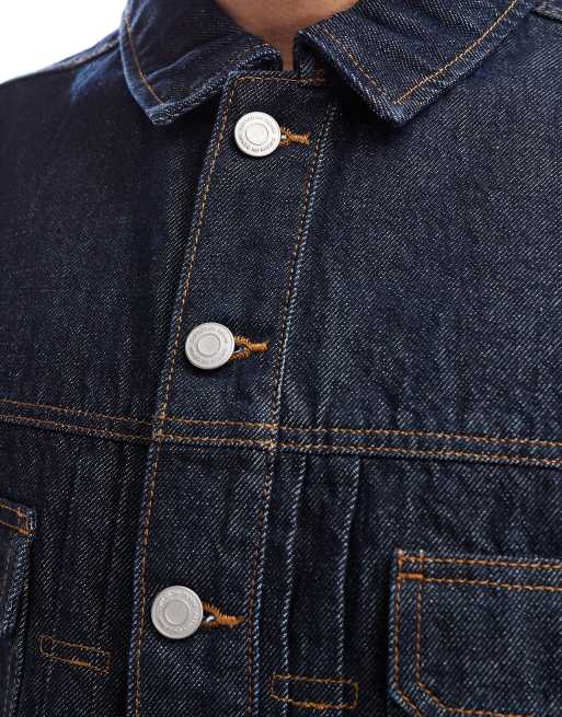 Cotton On denim worker jacket in shutter blue