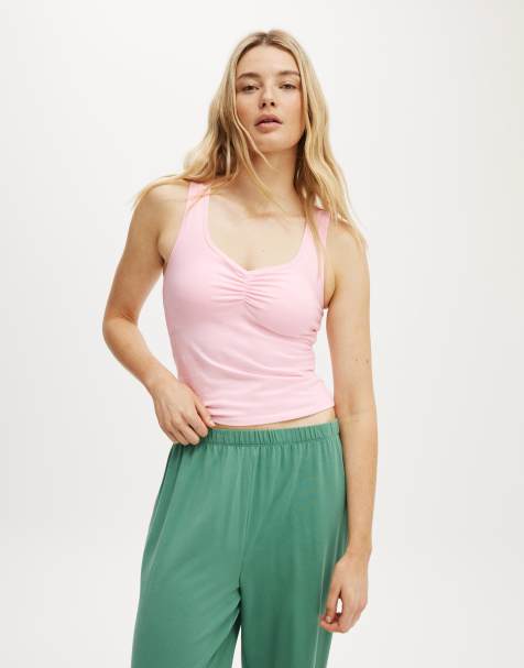 Cotton On Departure lounge scoop tank in pink  - PINK - view 1