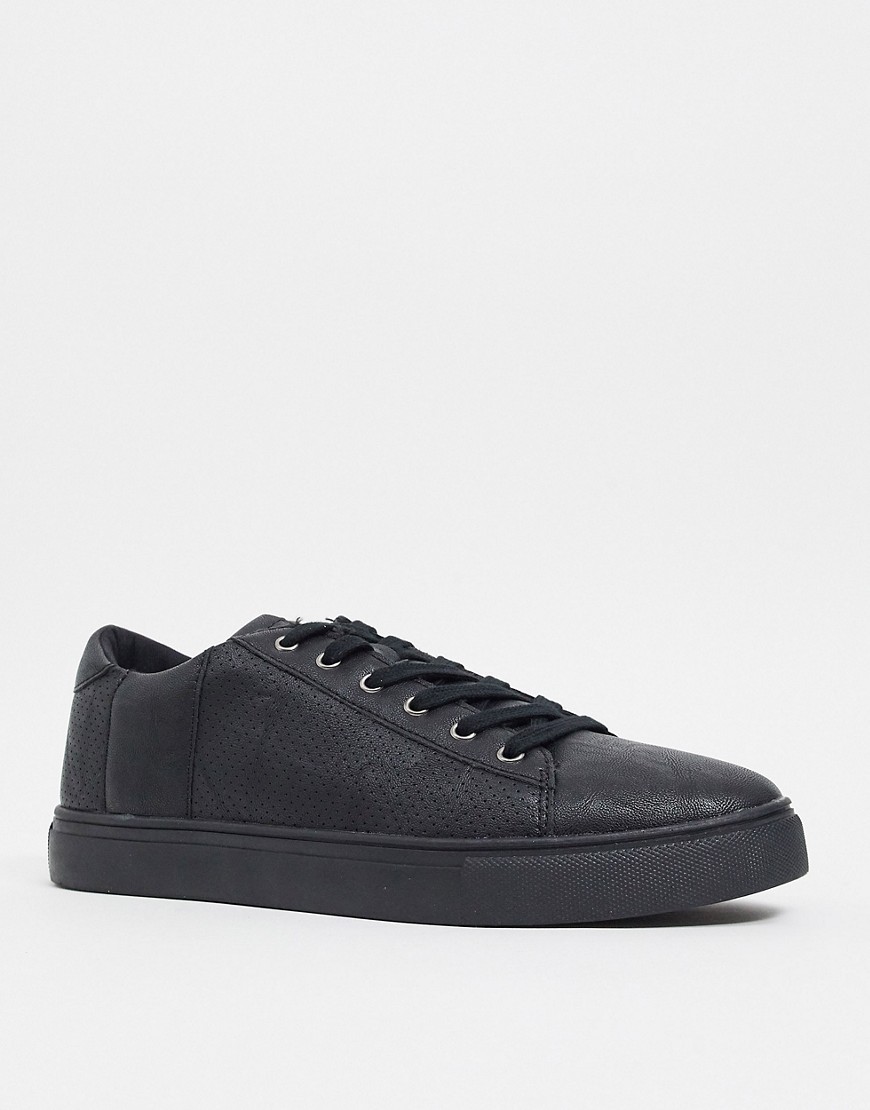 Cotton On dickson lace up sneakers in black