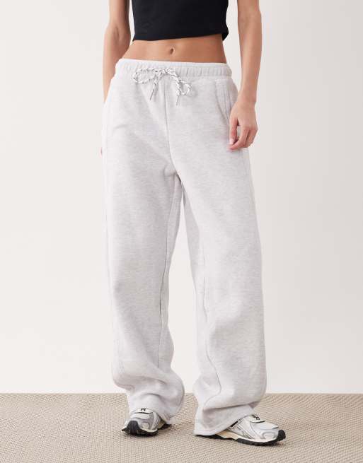 Cotton On double waistband barrel plush barrel trackies in cloudy grey, 3 of 5