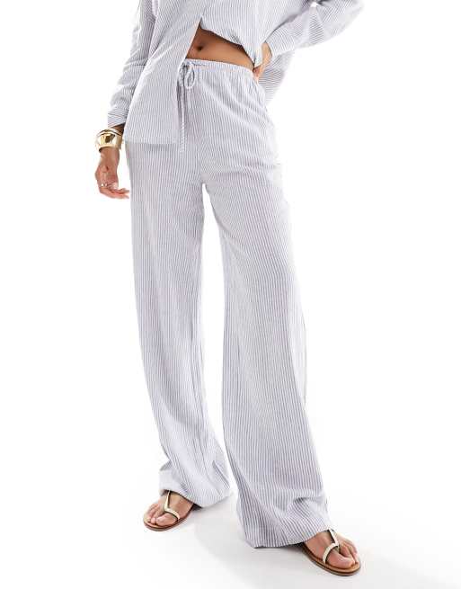 Cotton On drawstring straight leg pants in linen , 3 of 5