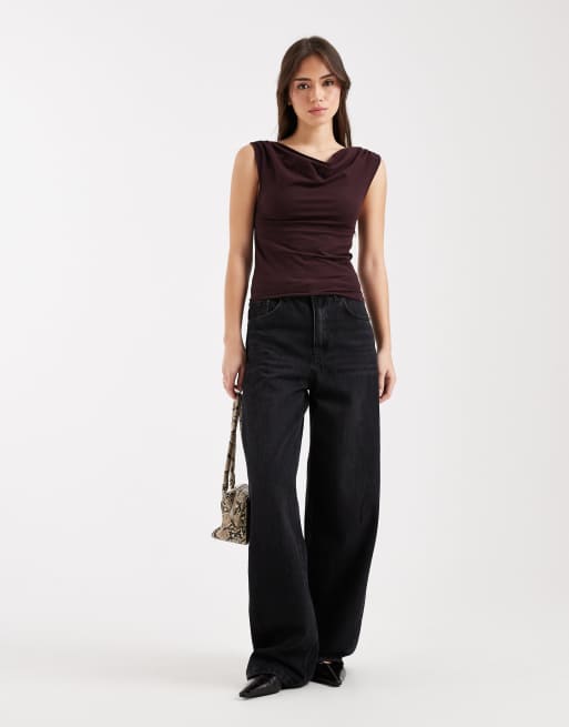 Cotton On – Dreamy – Czekoladowośliwkowy miękki top bez rękawów, 4 z 4