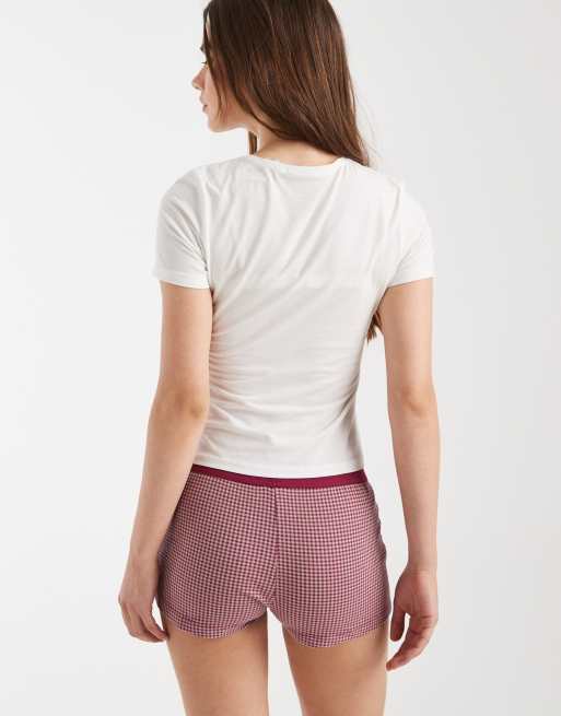 Cotton On – Dreamy – Czerwone miękkie szorty w kratę, 5 z 5
