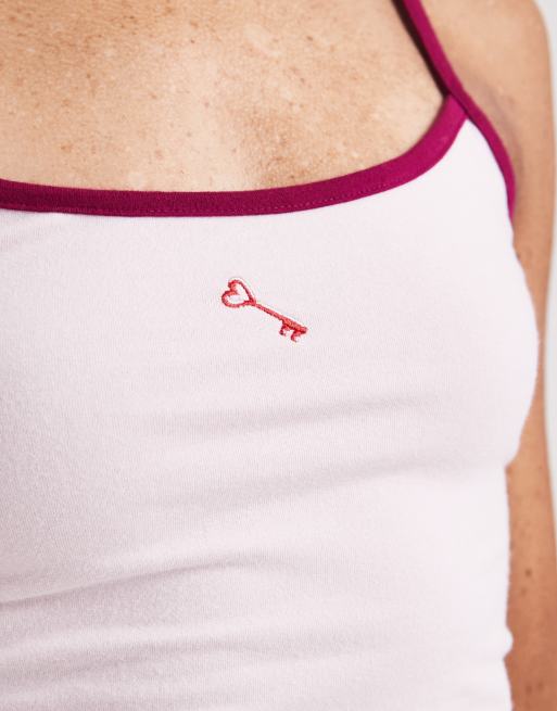 Cotton On - Dreamy - Lyserød blød longline-top med cami-stropper og print, 2 af 4