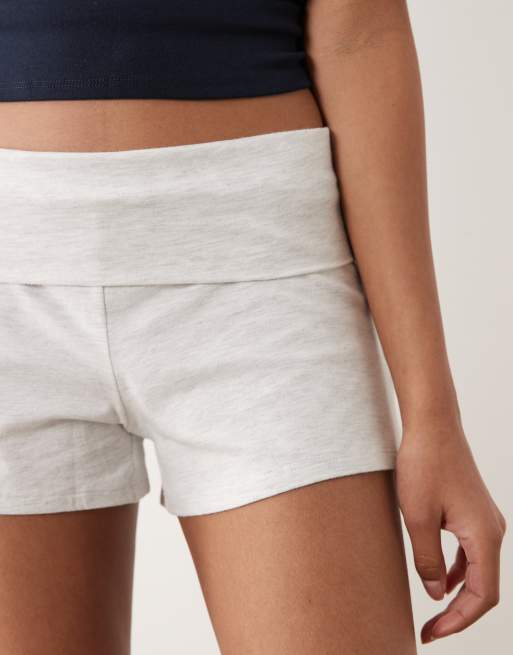 Cotton On - Dreamy - Short met omgeslagen taille in gemêleerd lichtgrijs, 3 van 4