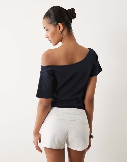 Cotton On - Dreamy - Short met omgeslagen taille in gemêleerd lichtgrijs, 4 van 4