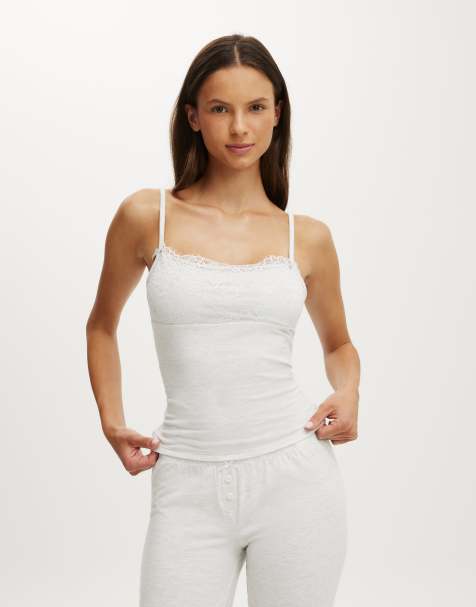 Cotton On Dreamy soft lace overlay cami in grey - view 1