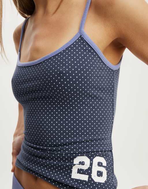 Cotton On Dreamy soft longline cami in navy, 2 of 4
