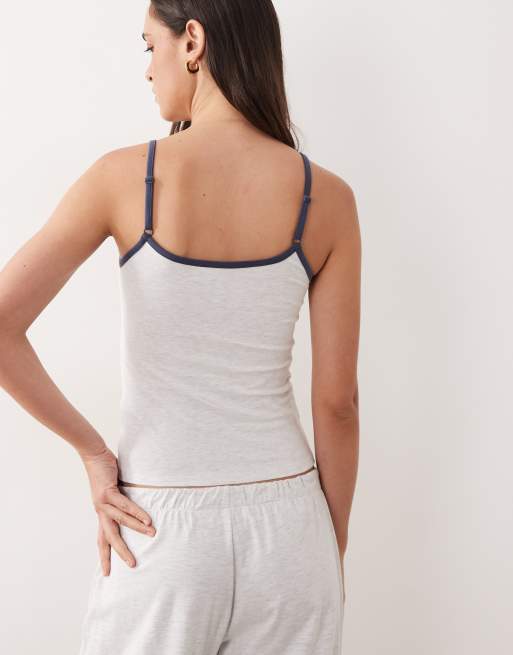 Cotton On Dreamy Soft Reading is Hot graphic pajama cami in gray, 4 of 4