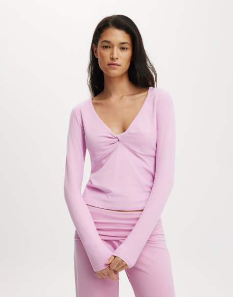 Cotton On Dreamy soft twist detail top in purple - view 1