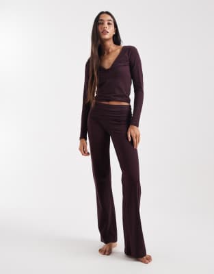 Cotton On Dreamy Sofy Roll Waist Pants In Brown