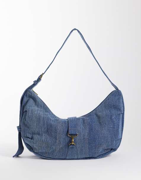 Cotton On - Dylan - Poset crossbody-taske i forvasket blå denim - view 1
