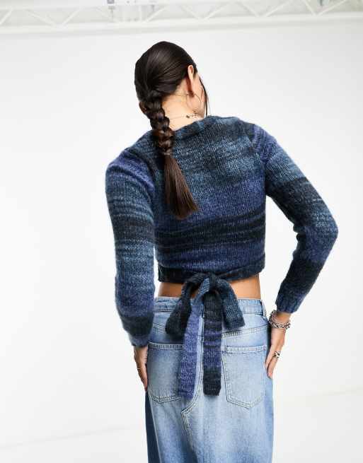 Cotton On – Dzianinowy kopertowy sweter z efektem space dye , 4 z 4