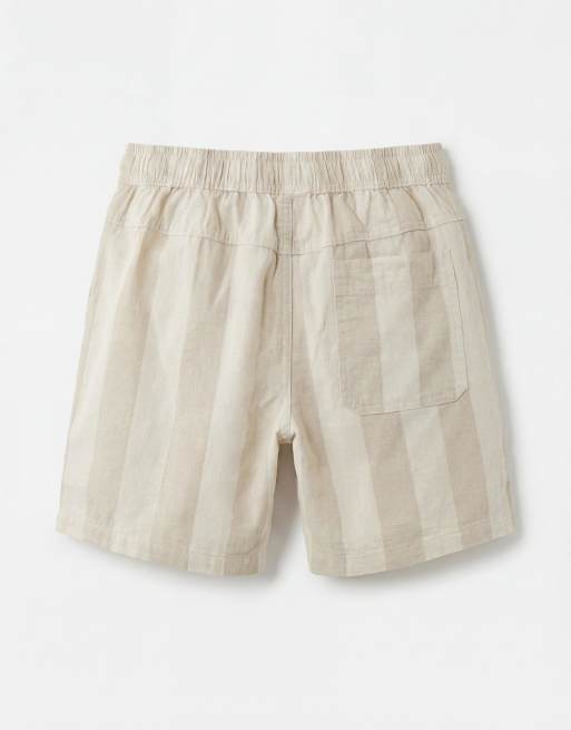 Cotton On – Easy – Benvita, kritstrecksrandiga shorts, 7 av 7