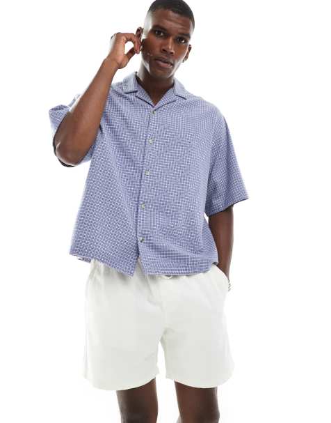 Cotton On – Easy – Białe fakturowane szorty - view 1