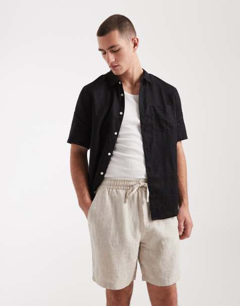 Cotton On - Easy - Short van linnen in lichtbeige - view 1