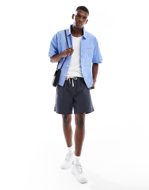 ennoy Cotton Easy Shorts (GRAYISH NAVY)L｜メンズ