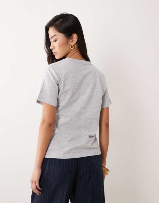 Cotton On – Easy – Szary melanżowy T-shirt, 4 z 4