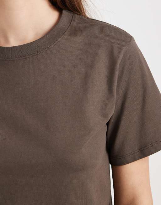 Cotton On easy t-shirt in dark truffle, 3 of 4