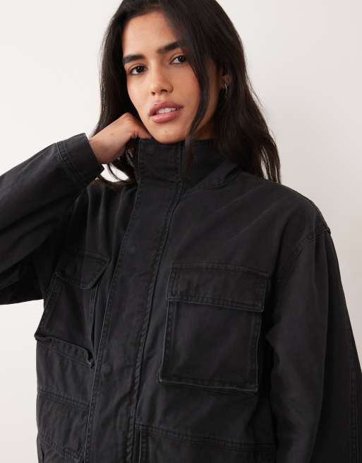 Cotton On eavis paker jacket in black , 2 of 4