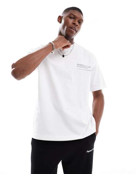 Cotton On - Effen T-shirt met rechte pasvorm en tekstprint in wit - view 1