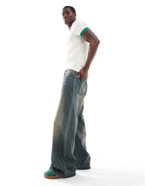 Cotton On - Ekstraposede jeans i vasket blå i Y2K-stil - view 1