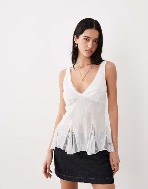 Cotton On – Elsie – Babydoll-Tanktop in Weiß - view 1