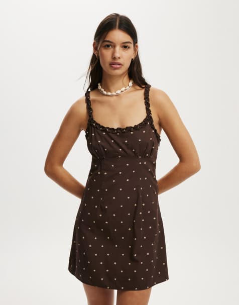 Cotton On Emily ruffle mini dress in multi - view 1
