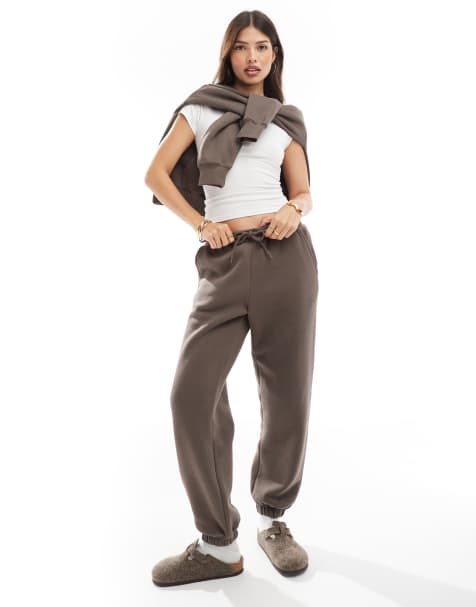 Cotton On essential joggers in dark truffle - view 1