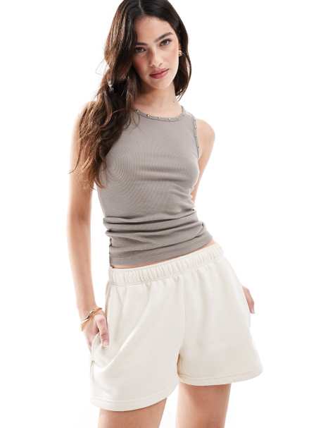 Cotton On plush essential short in coconut milk 