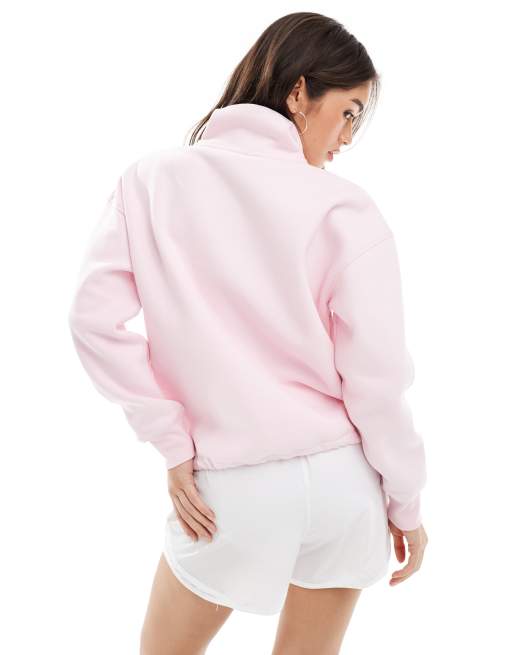 Pink Slouchy Quarter Zip Lululemon Pink Heathered Quarter Zip