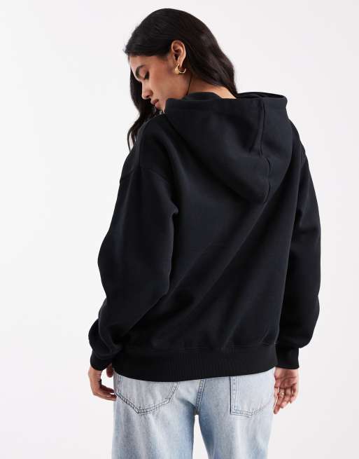 Cotton On essential relaxed hoodie in black, 3 of 4