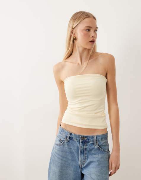 Cotton On estelle satin lace cami top in honey cream - view 1