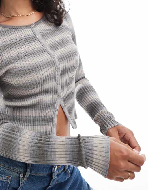 Cotton On - Everfine - Cardigan in maglia grigio mélange , 3 di 4
