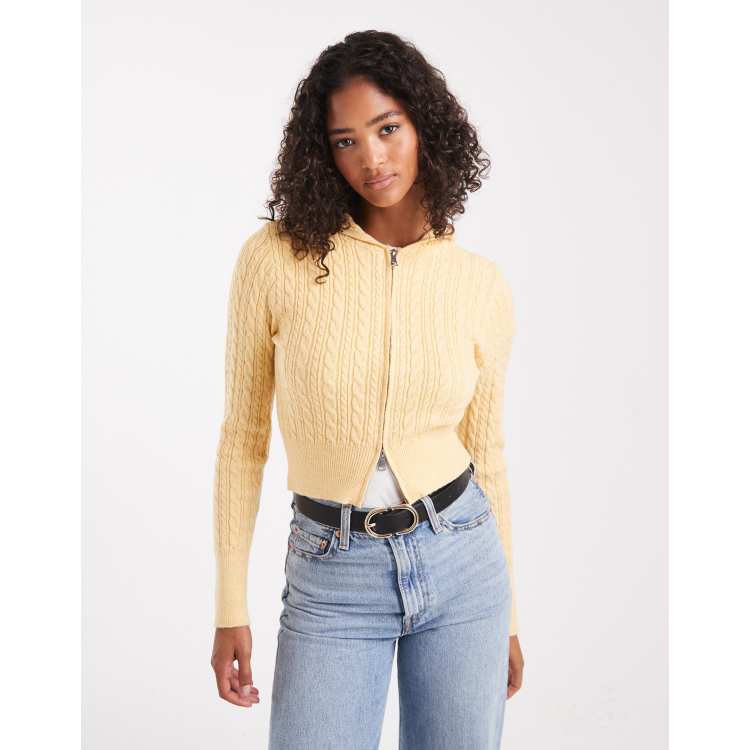 Cotton On everfine double zip up hoodie in dijon yellow | ASOS