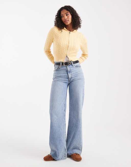 Cotton On everfine double zip up hoodie in dijon yellow | ASOS