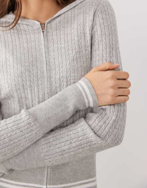 Cotton On Everfine hooded knit in grey marle , 3 of 4