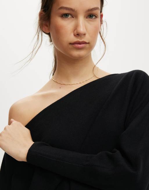 Cotton On Everfine ls batwing knit in black, 3 of 4