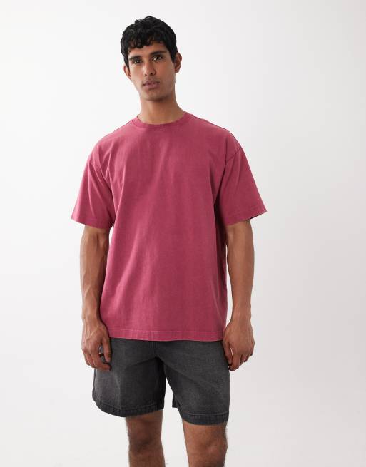 Cotton On everyday fit T-shirt in raspberry wash, 2 of 5