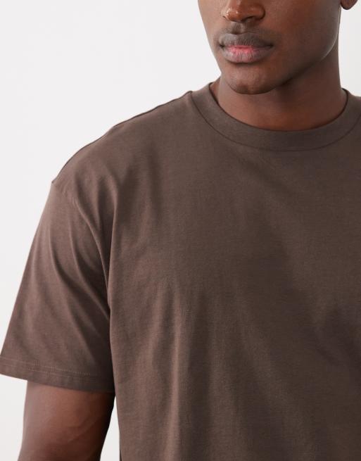 Cotton On - Everyday Fit - T-shirt met wassing in chocoladebruin, 5 van 5