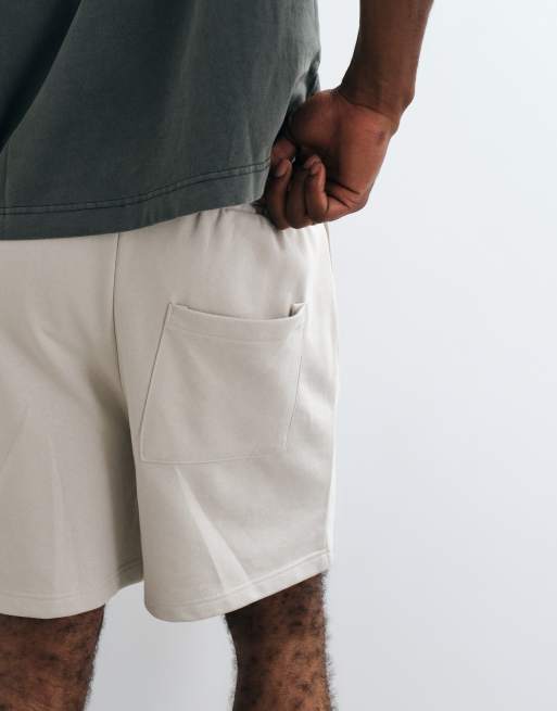 Cotton On everyday fleece shorts in stone, 4 of 5