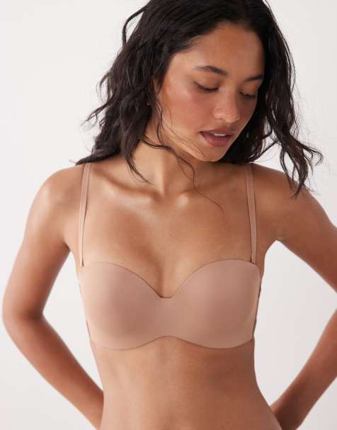 Cotton On - Everyday - Reggiseno T-shirt bra senza spalline leggermente imbottito color zucchero d'acero - view 1