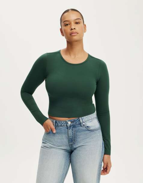 Cotton On Everyday smooth long sleeve in green - view 1